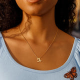 14K Yellow Gold Capricorn Necklace thumbnail 6
