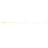 14K Yellow Gold Mini Initial R Bracelet thumbnail 2