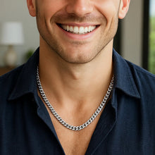 14k White Gold Classic Miami Cuban Solid Chain (5.00 mm)