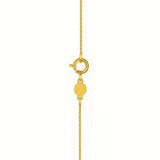 14K Yellow Gold Mini Diamond A Initial Pendant Necklace thumbnail 5