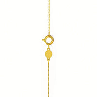 14K Yellow Gold Mini Diamond A Initial Pendant Necklace