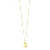 14K Yellow Gold Helium Initial Q Pendant thumbnail 1