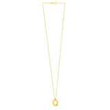 14K Yellow Gold Helium Initial Q Pendant thumbnail 2