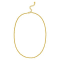 14K yellow gold bead chain necklace with 2.30 mm textured links