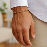 14k Yellow Gold French Cable Chain Bracelet  (3.60 mm) thumbnail 5