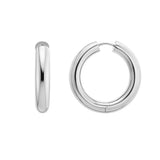 Sterling Silver Round Hoop Earrings thumbnail 1