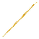 Polished 7mm Bead Bracelet in 14K Yellow Gold thumbnail 1