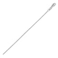 14K white gold round cable link chain, 2.4 mm width