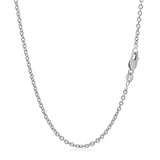 14k White Gold Round Cable Link Chain (2.4 mm) thumbnail 3