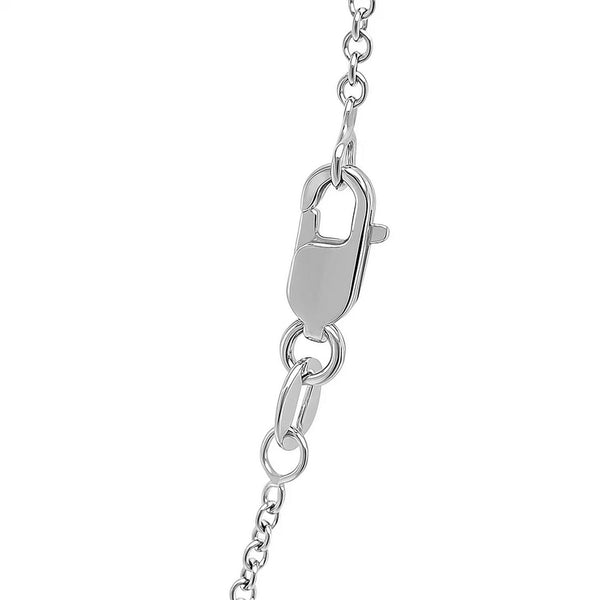 14k White Gold Round Cable Link Chain (2.4 mm)