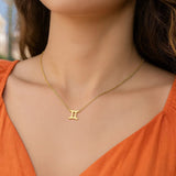 14K Yellow Gold Gemini Necklace thumbnail 4