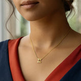 14K Yellow Gold Gemini Necklace thumbnail 5