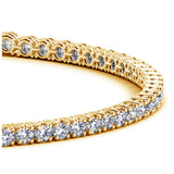 Lab Grown Round Diamond Tennis Bracelet in 14k Yellow Gold (3 cctw F/G  VS2/SI1) thumbnail 2