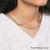 18k White Gold Diamond Cut Cable Link Chain (2.60 mm) thumbnail 5