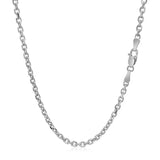18k White Gold Diamond Cut Cable Link Chain (2.60 mm) thumbnail 3