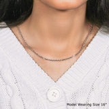 18k White Gold Diamond Cut Cable Link Chain (2.60 mm) thumbnail 4