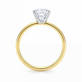 3 Carat Radiant Lab Grown IGI G/VS1 Diamond Solitaire Ring in 14K Yellow Gold thumbnail 4