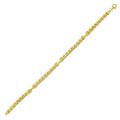 14K yellow gold round box link bracelet with secure clasp