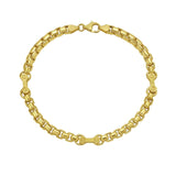 14K Yellow Gold Round Box Hardware Bracelet thumbnail 2