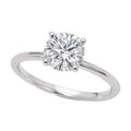 925 sterling silver ring with 1 round diamond solitaire stone