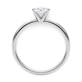 1 Carat Round Lab Grown IGI G/VS1 Diamond Solitaire Ring in Sterling Silver thumbnail 4