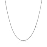 14k White Gold Diamond Cut Cable Link Chain (1.10 mm) thumbnail 2