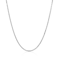 14k White Gold Diamond Cut Cable Link Chain (1.10 mm)