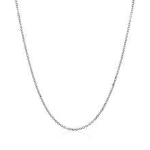 14k White Gold Diamond Cut Cable Link Chain (1.10 mm)