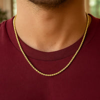 Ice Barrel Chain in 14k Yellow Gold (2.7 mm)
