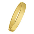 14K yellow gold classic polished slip-on bangle, 10 mm width