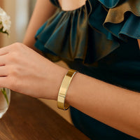 14K Yellow Gold Classic Polished Bangle (10.00 mm)
