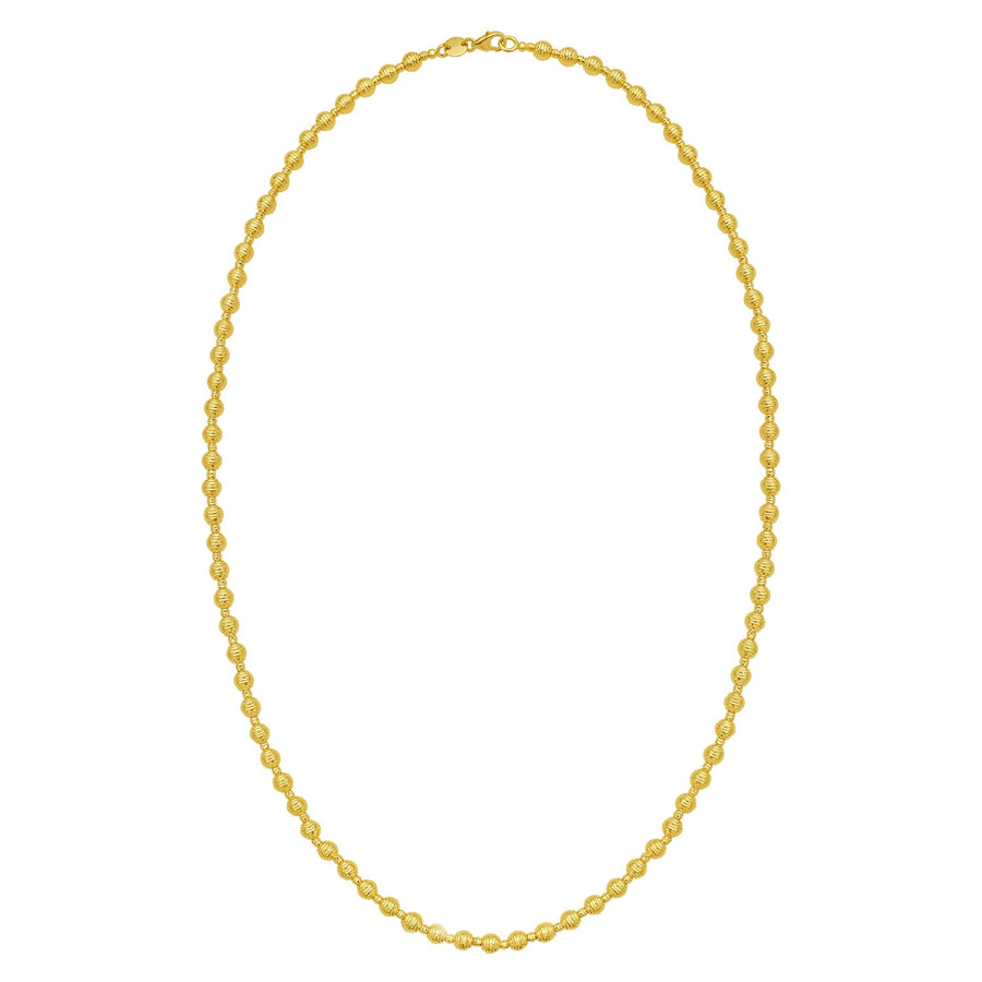 14K Yellow Gold Disco Diamond Cut Bead Chain (4.00 mm)