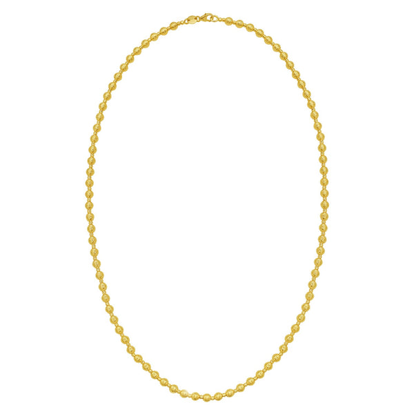 14K Yellow Gold Disco Diamond Cut Bead Chain (4.00 mm)