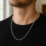 14k White Gold Diamond Cut Cable Link Chain (2.60 mm) thumbnail 6