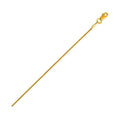 14K yellow gold wheat chain with round braided link pattern at 0.80 mm