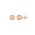 14K rose gold round band ring with polished plain profile