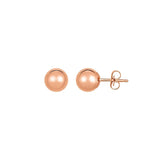 Classic Round Stud Earrings in 14k Rose Gold (7.00 mm) thumbnail 1