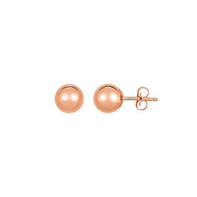 Classic Round Stud Earrings in 14k Rose Gold (7.00 mm)
