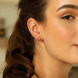 Classic Round Stud Earrings in 14k Rose Gold (7.00 mm) thumbnail 5