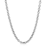 14k White Gold Diamond Cut Cable Link Chain (3.70 mm) thumbnail 2