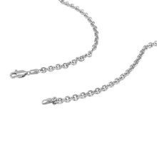 14k White Gold Diamond Cut Cable Link Chain (3.70 mm)