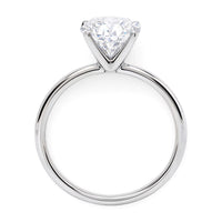 3 Carat Oval Lab Grown IGI G/VS1 Diamond Solitaire Ring in 14K White Gold