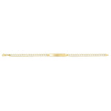 14k Yellow Gold Pave Curb ID Bracelet (5.00 mm) thumbnail 2
