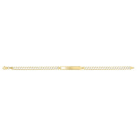 14k Yellow Gold Pave Curb ID Bracelet (5.00 mm)