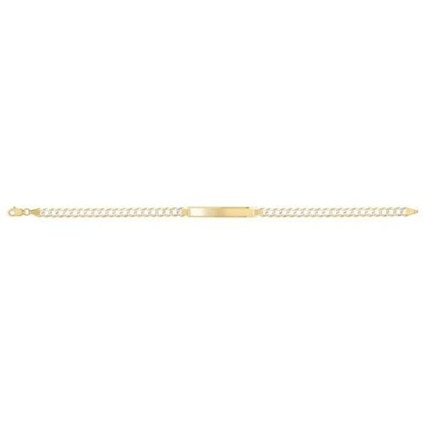 14k Yellow Gold Pave Curb ID Bracelet (5.00 mm)