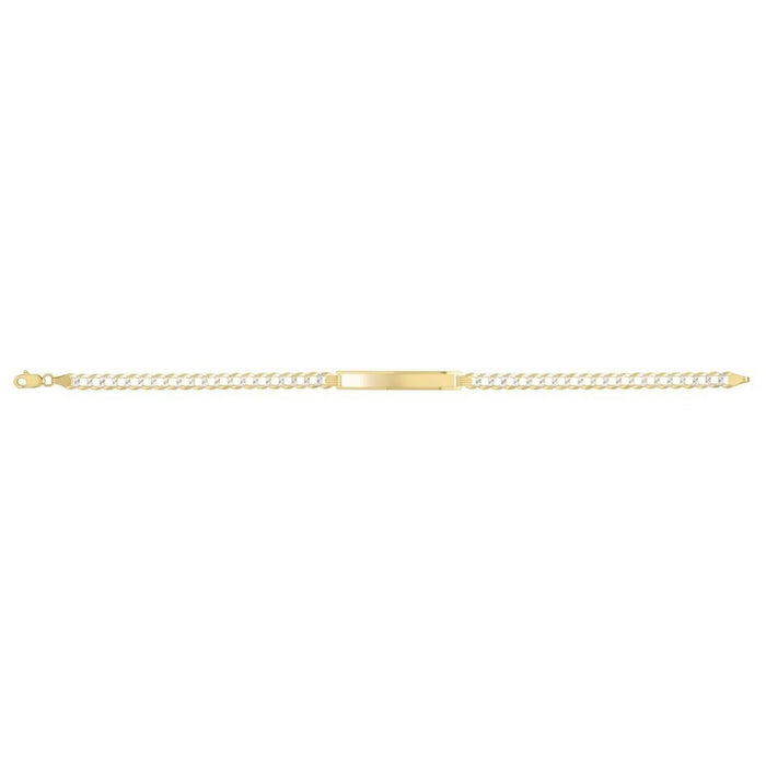 14k Yellow Gold Pave Curb ID Bracelet (5.00 mm)
