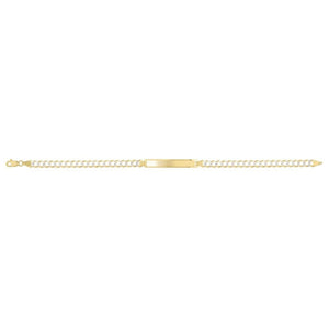 14k Yellow Gold Pave Curb ID Bracelet (5.00 mm)