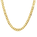 14k Yellow Gold Solid Curb Chain (3.20 mm) thumbnail 6