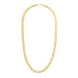 10K Yellow Gold Diamond Cut Square Link Necklace thumbnail 2
