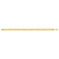 10K Yellow Gold Diamond Cut Square Link Necklace